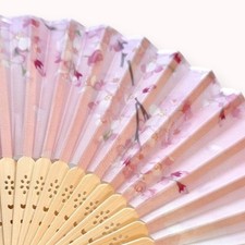 Mini Japanese Folding Fan Sakura Pink Cherry Blossom 5.9 inch Sensu Unused