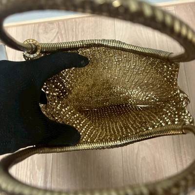 バッグ ANTEPRIMA Square Mini Wire Bag Gold ANTEPRIMA Vintage Gold Wire Handbag Square Tote Bag Glitter Y2K | eBay
