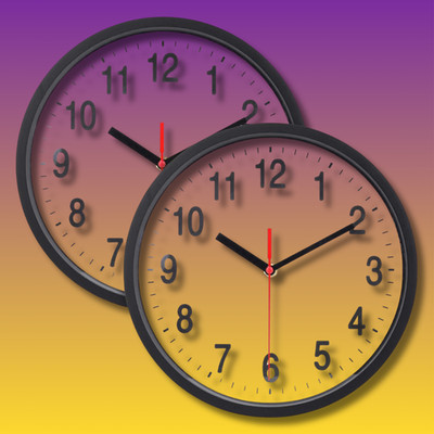 Mainstays Basic Indoor 8.78'' Black Analog Round Modern Wall Clock (2 Pack) 