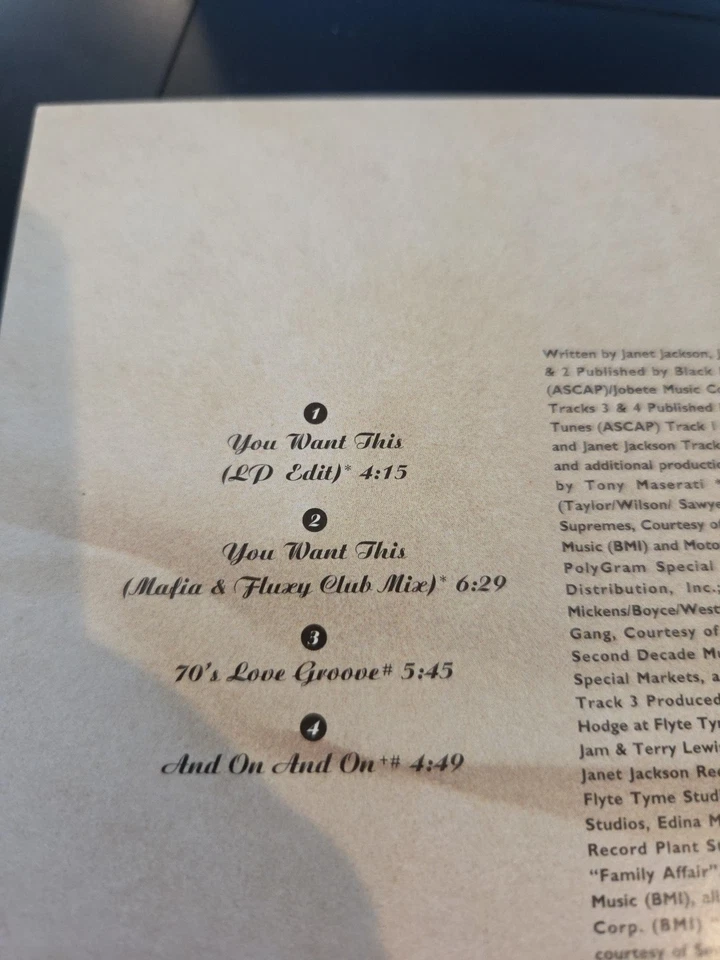 CD 912 - Janet Jackson, You Want This Cd Maxi Single 4 Tracks Like New Foto 4 de 4