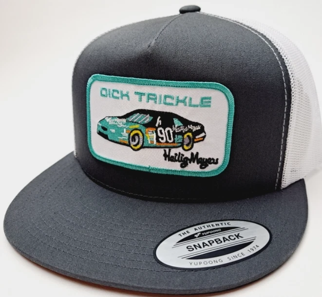 Dick Trickle #90 Embroidered Patch Flat Bill Trucker Mesh Snapback Cap