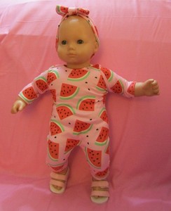 Summer Blow-out Romper 3 Set fits Girl Baby Doll 15 Inch Clothes Seller lsful