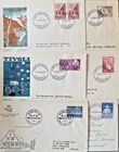 Denmark First Day Covers: 1962 all 6 issues:  most with neatly typed address
