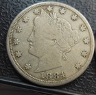 PAIR OF HARDER TO FIND V NICKELS, 1884 AND 1888 — photo 2
