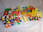 Vintage Fisher Price Little People Lot of 93 Assorted Figures Vehicles Furniture