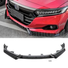 For 2021 2022 Honda Accord Glossy Black Front Bumper Lip Spoiler Splitter 3PCS