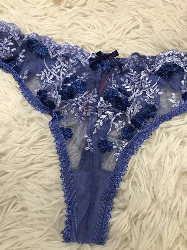Women's SEVEN TIL MIDNIGHT thong lace Embroidere Flounce Panties sz 1X - 2X NWOT - Image 3 of 4