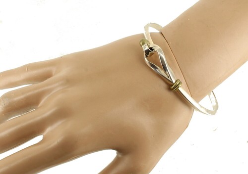 Bracelet Argent 925 Plaqué Or - Lien Défiler Avec 4 Petits Diamants - 19,1 Cm - Wilson Brothers - Neuf