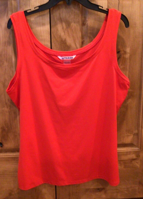 New NYGARD Tank Top, Women’s Size Medium, Color: Orange/Red, Nylon/Spandex