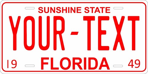 Florida Custom Personalized Car Motorcycle Moped Bike Bicycle License plate Tag - Picture 23 of 68