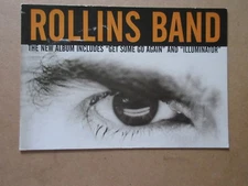 ROLLINS BAND ADVERTISING POSTCARD NEW ALBUM GET SOME GO AGAIN & ILLUMINATOR