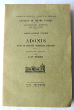 FRAZER. J, Le Rameau d'Or, ADONIS, 1921, Esotérisme