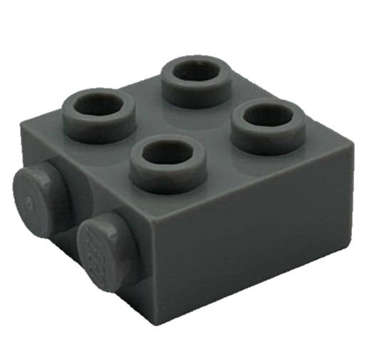 Lego Light Bluish Gray 1x2x1 2/3 Bricks Modified 4 Studs on