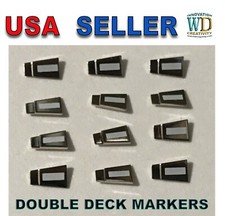 Watch Dial Hour Markers Silver 12 pieces Indices Indexes Numerals Dots Bars New