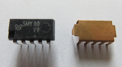 2 Stück SMY60 Feldeffekt Transistor p-Kanal Doppel Si-MOS-FET im DIP10 Gehäuse