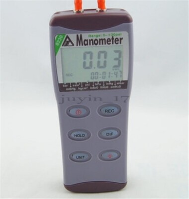 AZ-8230 Digital Manometer Differential Air Pressure Meter Gauge Tester 0-30PS yc