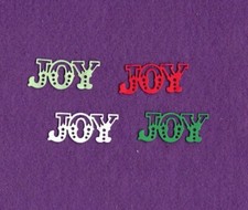 JOY  7 Christmas die cuts scrapbook cards
