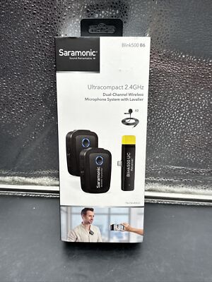 NEW Saramonic Blink500 B6 Dual Channel Wireless Omni Lavalier Microphone Compact