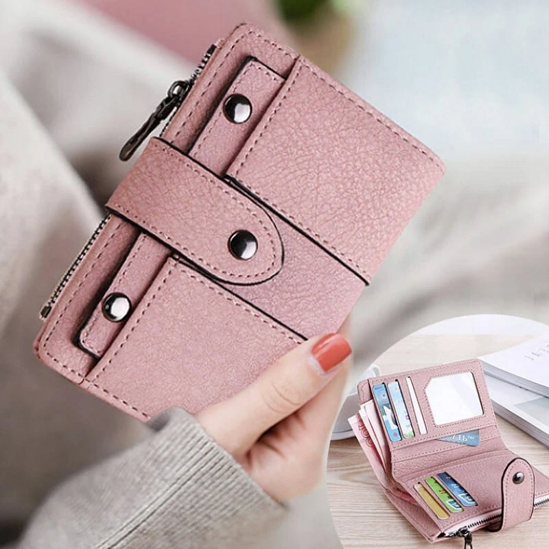 Womens Leather Wallet Ladies Credit Card Holder Bifold Purse Clutch Handbag  Gift