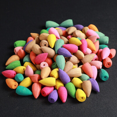 100Pcs Cones Ceramic Backflow Incense Burner Smoke Waterfall Home Censer Holde