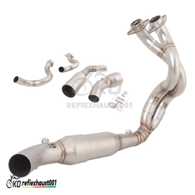 For Kawasaki Ninja 650 Z650 2023 2024 2025 Slip On Exhaust Header Link Pipe 51mm