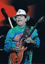 Carlos Santana 1947- genuine autograph IN PERSON signed 8