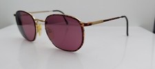 Vintage Luxottica 424 Tortoise Gold Oval Metal Sunglasses Italy FRAMES ONLY