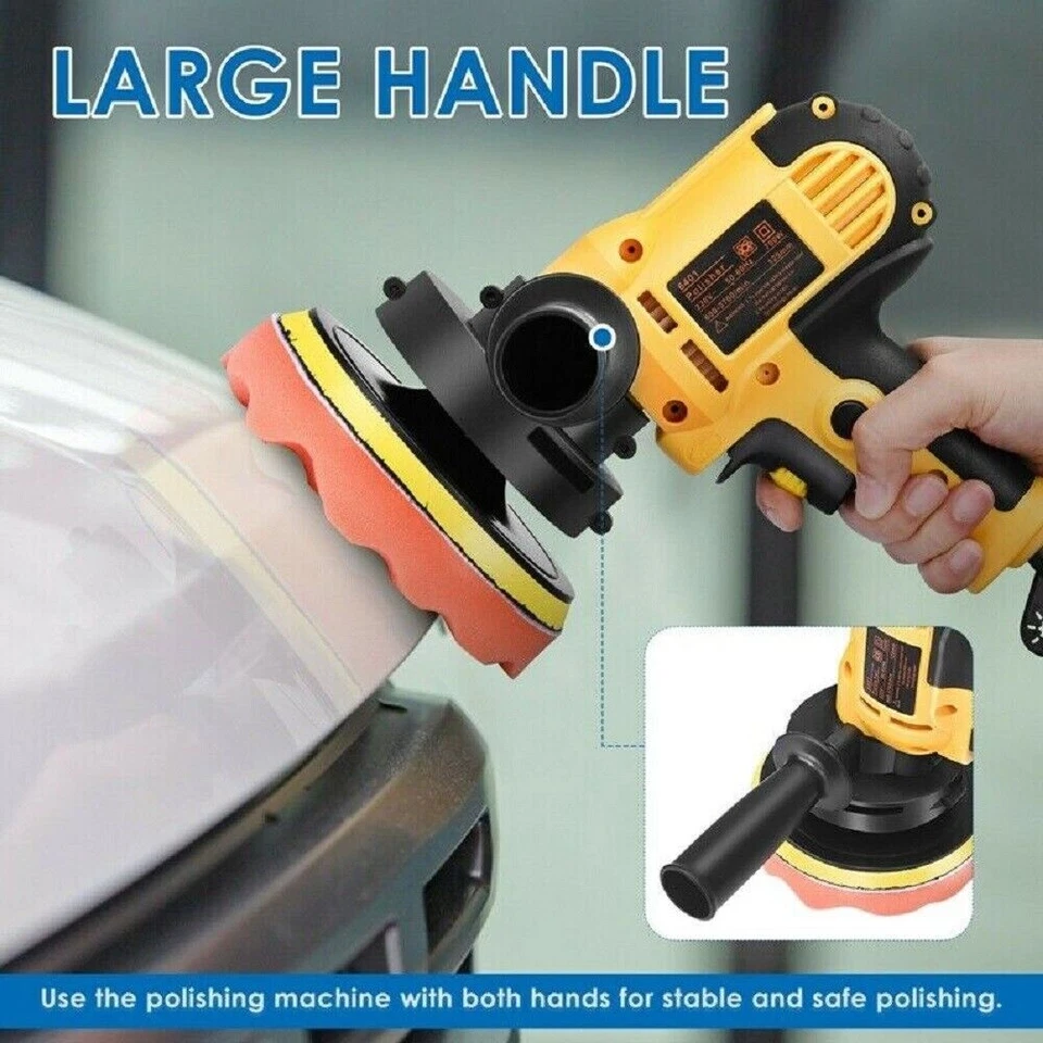 700W Electric Car Power Polisher Buffer Polishing Sander Kit Waxing Machine Tool - Imagem 4 de 4