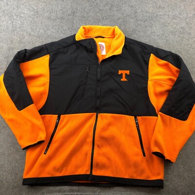Tennessee Volunteers Jacket Mens XL Orange Embroidered Logo Fleece