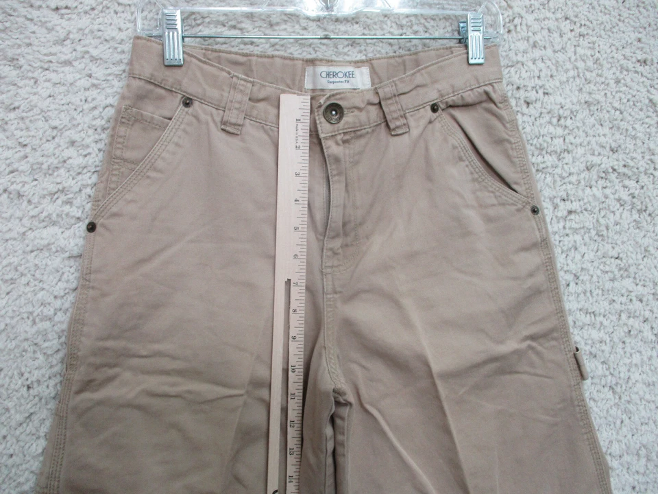 切诺基短裤 16 男孩青少年尺寸米色斜纹布木匠适合口袋经典 F13 — 第 4/4 张图片