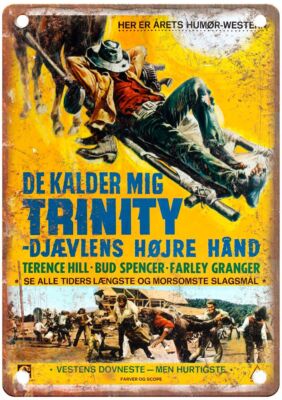 They Call Me Trinity Vintage Movie Poster Old Retro Look Metal Sign MP4566