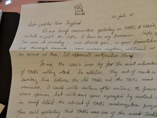 Orig 1951 TARS NYC New York Trolley 4-Sheet 6-Page Letter to Vincent F. Seyfried