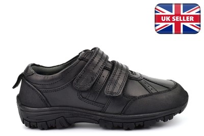Jungen Schulschuhe Leder Gummi Zehenschutz Memory Foam (kleine Passform 1 Größe größer)