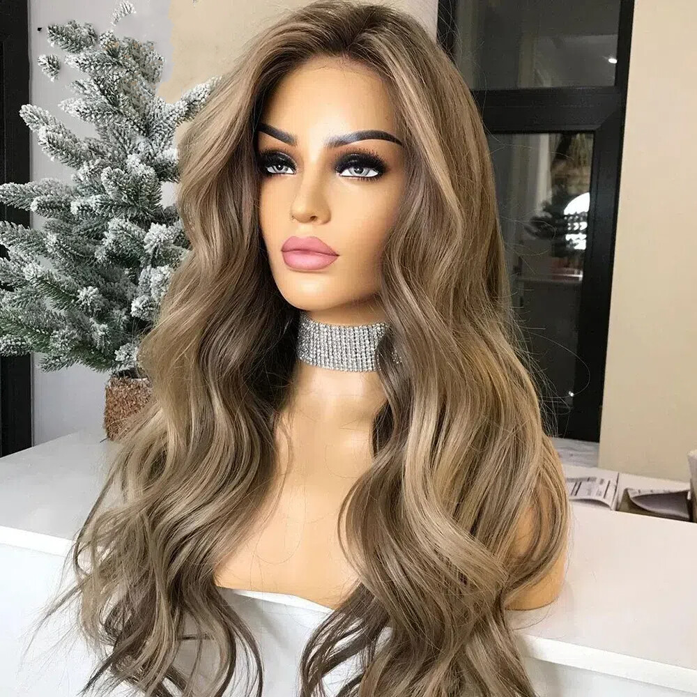 24inch 13x4 Lace Front Human Hair Wig for Women Ash Blonde  display picture 2
