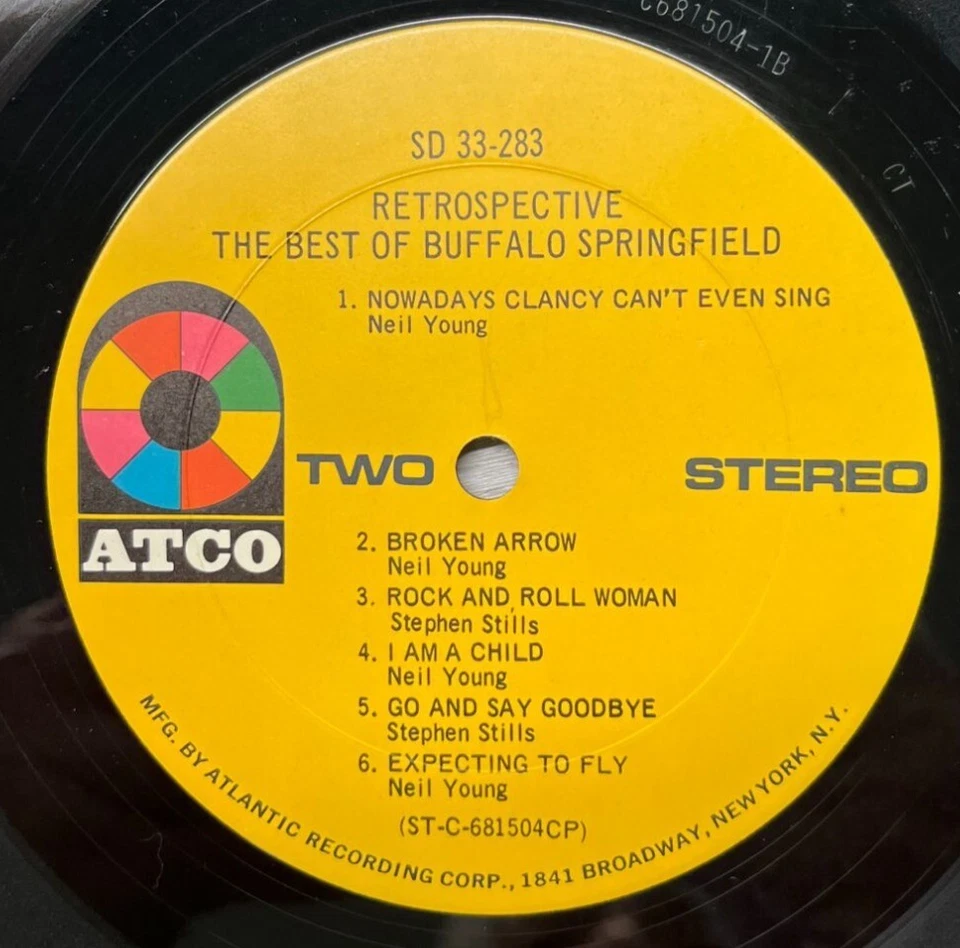 The Best of Buffalo Springfield Retrospective Vinyl LP 1969 Atco Records Shrink - Image 3 of 4