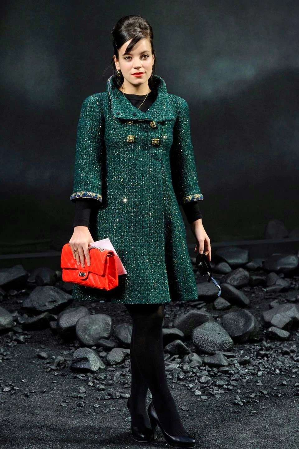 Cappotto Giacca CHANEL 11A Pre Fall BIZANCE Fantasy Tweed Ricamata Verde FR 36 38