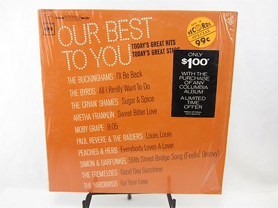 LP Record - OUR BEST TO YOU compilation TBS-2 w/ original wrap Byrds Moby Grape