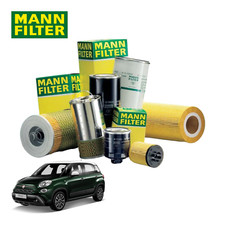 KIT 3 Filtres Air Huile Cabine (Aux Charbon Actif ) Mann pour Fiat 500L 1.4 70KW