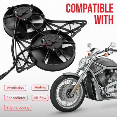 Radiator Cooling Fan with Bracket For Harley V-Rod VRSC