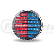 Trux 4″ Red Stop, Turn & Tail to Blue Auxiliary Flatline LED Light - TLED-FX74