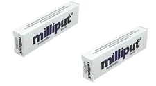 2 x MILLIPUT SUPERFINE WHITE ADHESIVE 2 TWO PART EPOXY PUTTY MODEL FILLER MOULD