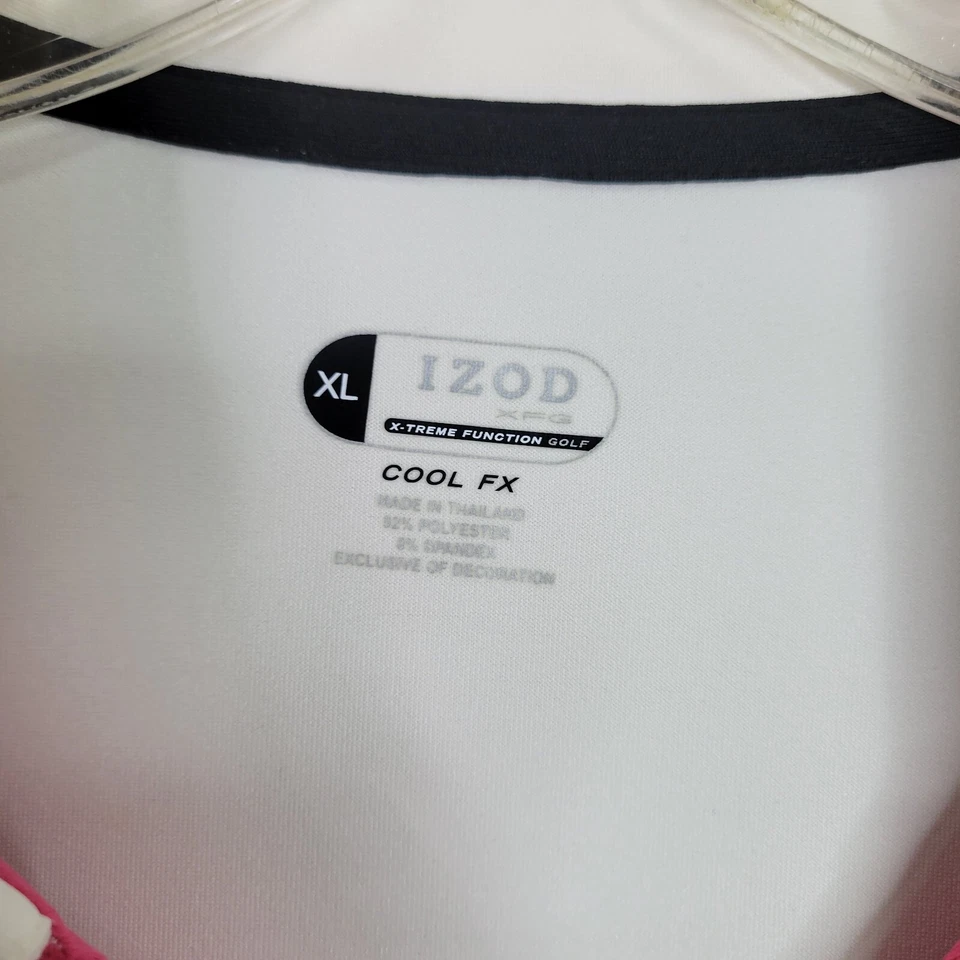 Camisa de golf IZOD Xtreme Function Cool-FX para mujer talla XL manga corta rosa marfil Foto 2 de 4