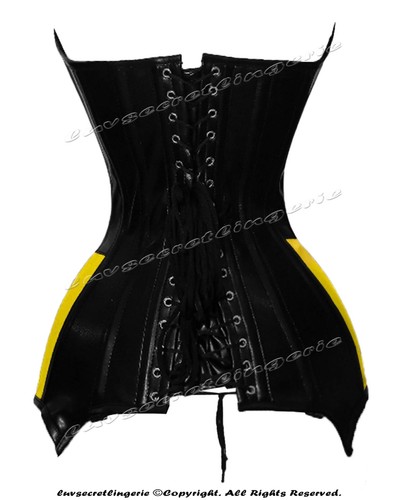 Heavy Duty 26 Double Steel Boned Waist Training Leather Overbust Corset #8718-LE - Picture 46 of 47