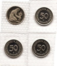 BRD 50 Pfennig in Stempelglanz und Folie (Wählen Sie zwischen 1974 -2001 )