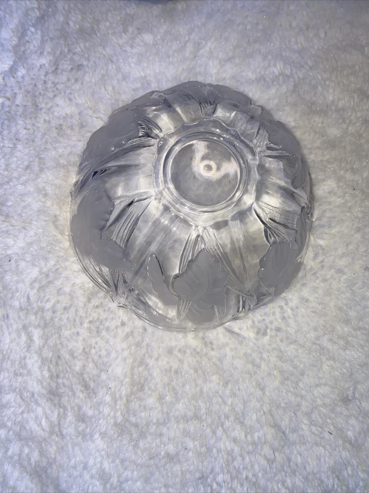 4 tazones para servir con patrón de iris Savoir Vivre de Mikasa cristal transparente Japón retirado Foto 3 de 4