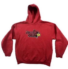 Vintage Illinois State Red Hoodie Mens Sz Large Sweatshirt Redbirds