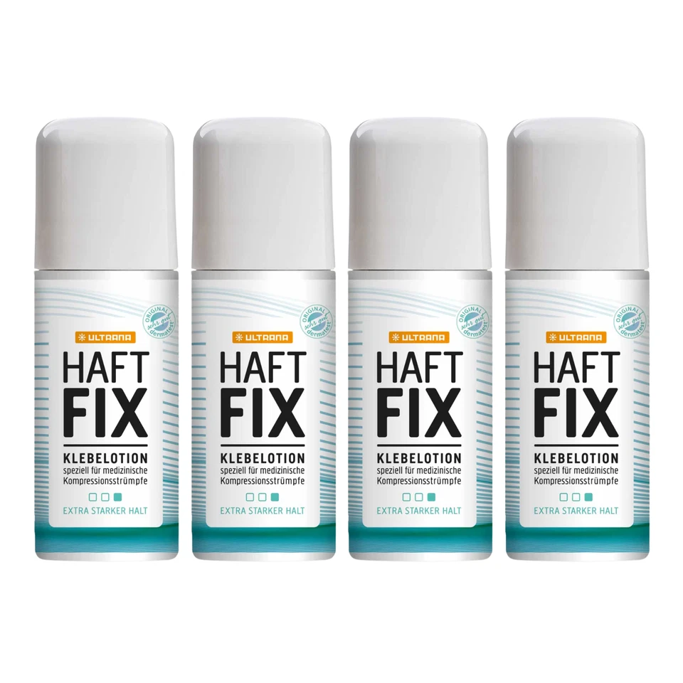 Ultrana HaftFix 4 x 60 ml Roll-on Adhesivo Apto para la Piel Medias de Compresión
