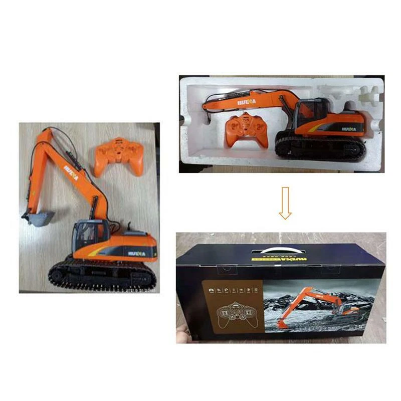 HUINA 1/14 1551 RC Excavator Model Toys 2.4G Remote Control 400MAH Battery Gifts - Image 2 of 2