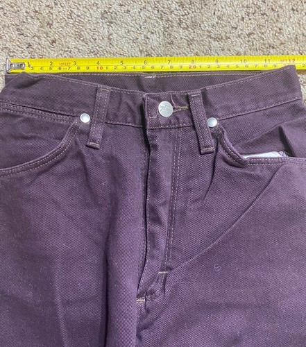 Vintage Wrangler Women’s Purple Western Denim Jeans Size 24x34 Made in USA - Picture 5 of 7
