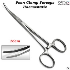 Stainless Steel Pean Forceps Locking Tweezers Curved 16cm Hemostat Laboratory